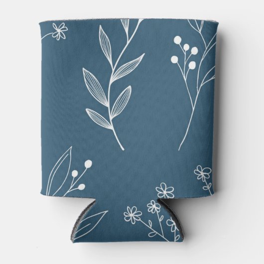 ネイビーコーナーフローラボホ結婚ズ 缶クーラー (正面)