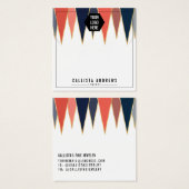 ネイビーコーラルトライアングルジオロゴネックレスディスプレイカード (正面&裏面)