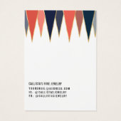 ネイビーコーラル三角形ジオロゴイヤリングディスプレイカード (裏面)