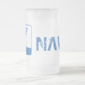 ネイビーコールドマグカップ フロストグラスビールジョッキ (中央)