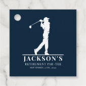 ネイビーゴルフをテーマにした定年パーティー フェイバータグ (正面)