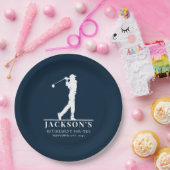 ネイビーゴルフをテーマにした定年パーティー ペーパープレート (パーティー)