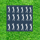 ネイビーゴルファーのシルエット ラッピングペーパー