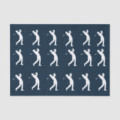 ネイビーゴルファーのシルエット 薄葉紙 (正面)
