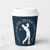 ネイビーゴルファー誕生日スタイル 紙コップ (裏面)