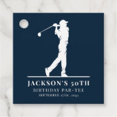 ネイビーゴルフテーマ誕生日パルティー フェイバータグ (正面)