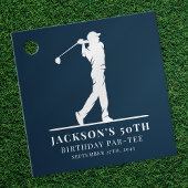 ネイビーゴルフテーマ誕生日パルティー フェイバータグ