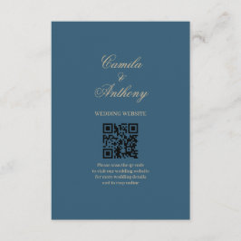 ネイビーゴールドの結婚式 エンクロージャーカード