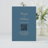 ネイビーゴールドの結婚式 エンクロージャーカード (スタンド正面)