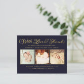 ネイビーゴールド　愛と感謝を込めて ベイビーポストカード 案内ポストカード (スタンド正面)