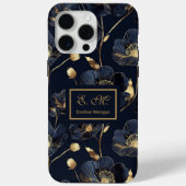 ネイビーゴールドiPhoneケース シックガールズの誕生日記念品 Case-Mate iPhoneケース (裏面)