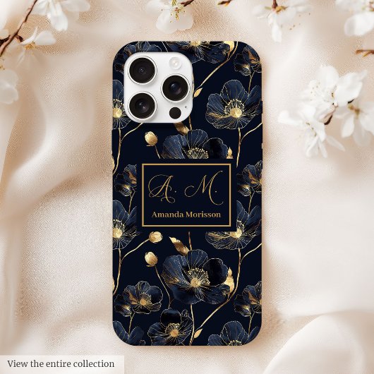 ネイビーゴールドiPhoneケース シックガールズの誕生日記念品 Case-Mate iPhoneケース