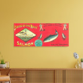 ネイビーサケ缶のプライド キャンバスプリント (インサイチュ (リビング))