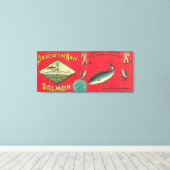 ネイビーサケ缶のプライド キャンバスプリント (インサイチュ (ウッドフロア))