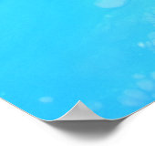 ネイビーサファイアブルー水流大理石アート抽象芸術 ポスター (角)