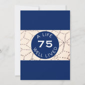 ネイビーサプライズ誕生日カスタムエイジ招待状 招待状 (裏面)