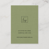 ネイビーサンフラワーパインフローラネックレスディスプレイロゴ 名刺 (裏面)