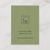 ネイビーサンフラワーパインフローラブレスレットディスプレイロゴ 名刺 (裏面)