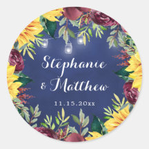 ネイビーサンフラワーメイソンジャースライツ結婚フローラ