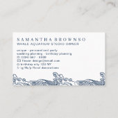 ネイビーサーフアクアリウムクジラ 名刺 (裏面)