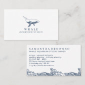 ネイビーサーフアクアリウムクジラ 名刺 (正面/裏面)