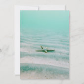 ネイビーザシーヒトデターコイズ結婚 招待状 (裏面)