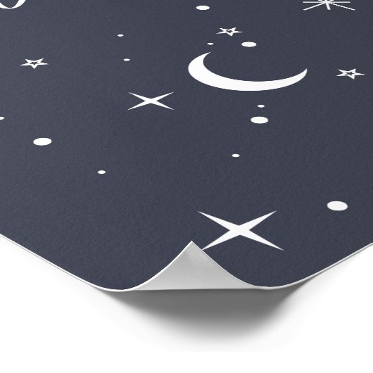 ネイビーシアルサン1stバースデーウェルカムサイン ポスター (角)