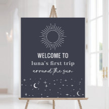 ネイビーシアルサン1stバースデーウェルカムサイン