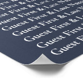 ネイビーシグネチャーお祝いウェルカムシーティングテーブル ポスター (角)