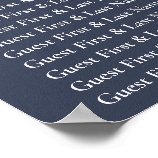 ネイビーシグネチャーお祝いウェルカムシーティングテーブル ポスター (角)