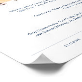 ネイビーシグネチャードリンク結婚のバーメニューの署名 ポスター (角)