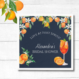 ネイビーシトラスラブアットファーストスピリッツブライダルシャワー スタンダードカクテルナプキン