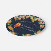 ネイビーシトラスラブアットファーストスピリッツブライダルシャワー ペーパープレート (アングル)