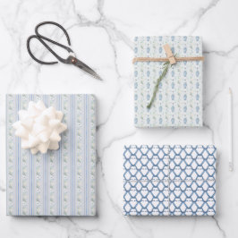 ネイビーシノイ名門私立校風のズリー ラッピングペーパーシート