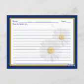 ネイビーシャスタデイジーレシピカードが花嫁になる ポストカード (裏面)