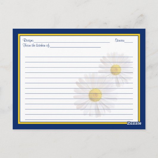 ネイビーシャスタデイジーレシピカードが花嫁になる ポストカード (裏面)