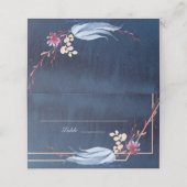 ネイビーシャルボードフローラ座席表 プレイスカード (外部開封)