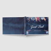 ネイビーシャルボード結婚フローラのゲストブック ゲストブック (全面)