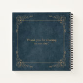 ネイビーシャルボ華美ードタンスワーズゲストブック | ノートブック (裏面)