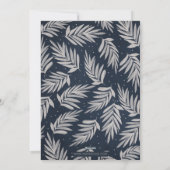 ネイビーシルバーアメリーーチボタニカルホリデーカード シーズンカード (裏面)