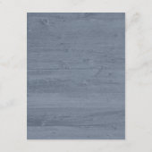 ネイビーシルバーウォーターカラーフローラウェディングレセプション エンクロージャーカード (裏面)