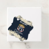 ネイビーシルバーエレガントキンセアニェラお祝い フェイバータグ (インサイチュ)