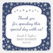 ネイビーシルバートゥイン感謝していクルスター スクエアシール (正面)