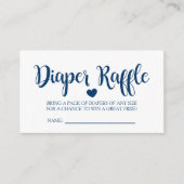 ネイビーシンプルバッファロープレイドベビーシャワー エンクロージャーカード (正面)