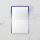 ネイビーシンプルブルーとホワイトモノグラム ノートカード (内部)