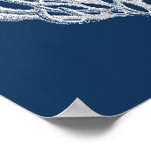 ネイビーシーコーラル#1ビーチデコールウォールアート ポスター (角)