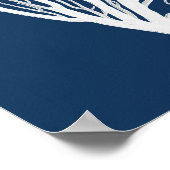 ネイビーシーコーラル#7ビーチデコールウォールアート ポスター (角)