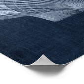 ネイビーシーシェルビーチデコールプリントNo. 2 ポスター (角)