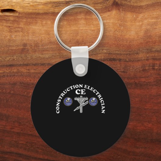 ネイビーシービー建築電気工事士評価バッジ キーホルダー (正面)