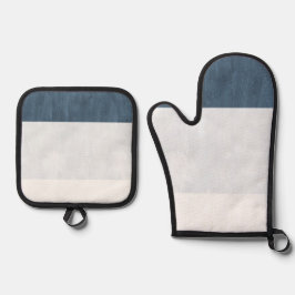 ネイビーシーブルーホワイトビーチ 鍋つかみ&鍋敷きセット